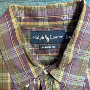 2/$30 Ralph Lauren Button Down Plaid Mens Shirt